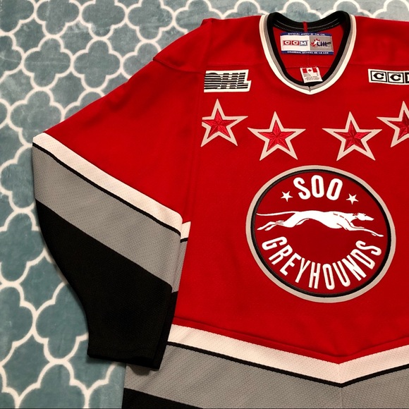 ⛔️SOLD⛔️ CCM SOO GREYHOUNDS CHL JERSEY - Picture 13 of 16